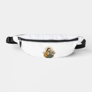 Jesus Eyes Closed Tagged Group Photo Unflattering Bum Bags