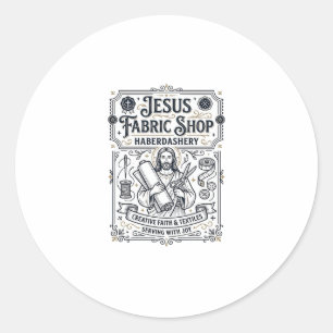 Jesus Fabric Shop Haberdashery Jesus Fabric Shop H Classic Round Sticker