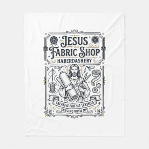Jesus Fabric Shop Haberdashery Jesus Fabric Shop H Fleece Blanket
