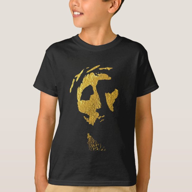 Jesus Face in Gold T-Shirt (Front)
