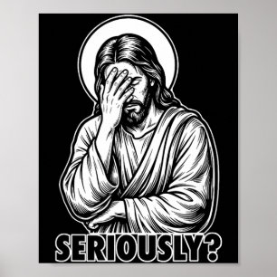 Jesus facepalm funny christian religious meme poster