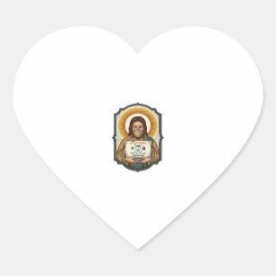Jesus Failed Face Unlock Mask Recognition Tech Pho Heart Sticker