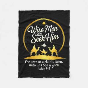 Jesus Faith 3 Kings Vintage Wise Men Still Seek Hi Fleece Blanket
