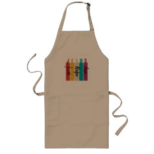 Jesus Faith Hope and Love Long Apron