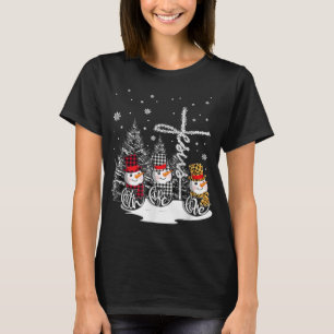 Jesus Faith Hope Love Snowman Christmas Christian  T-Shirt