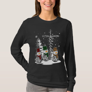 Jesus Faith Hope Love Snowman Funny Merry Xmas For T-Shirt