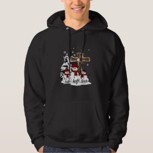 Jesus Faith Hope Love Snowman Funny Xmas For Chris Hoodie