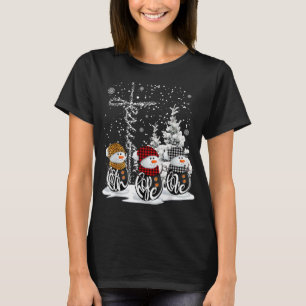 Jesus Faith Hope Love Snowman Funny Xmas For Chris T-Shirt