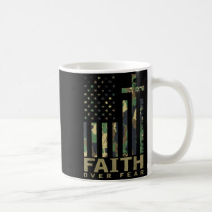 Jesus Faith Over Fear Christian Cross God Fait Us Coffee Mug