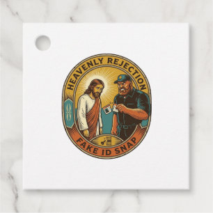 Jesus Fake ID Confiscated Angry Bouncer Club Party Favour Tags