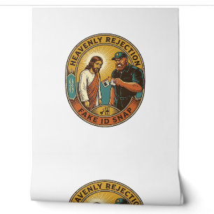 Jesus Fake ID Confiscated Angry Bouncer Club Party Wallpaper
