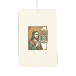 Jesus Fake Verified Checkmark Scam Troll Social Hu Car Air Freshener