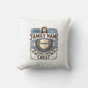Jesus Family Name Crest Jesus Family Name Crest Ch Cushion