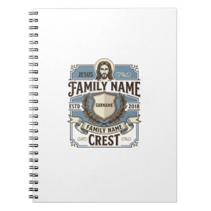 Jesus Family Name Crest Jesus Family Name Crest Ch Notebook