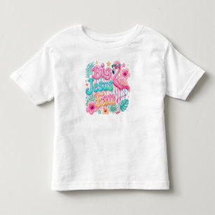 Jesus Fan with Flamingo Toddler T-shirt
