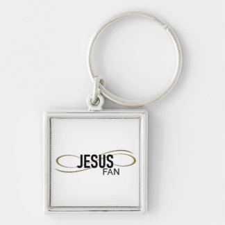Jesus Fan With Swirl Keychain