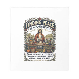 Jesus Farmers Market Handmade Food Graphic Tee Chr Notepad