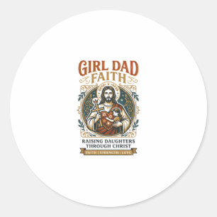 Jesus Fatherhood Micro Identities Graphic Tee Chri Classic Round Sticker