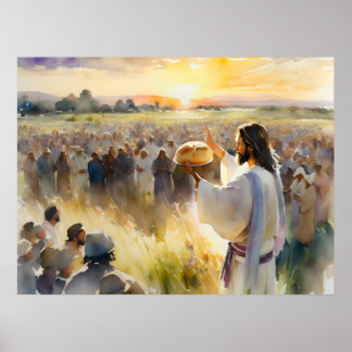 Jesus Feeds The 5000 People Poster