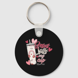 Jesus Fills My Cup Valentine Jesus Christian Bible Key Ring