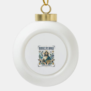 Jesus Financial Peace Debt Free Journey Shirt Chri Ceramic Ball Christmas Ornament