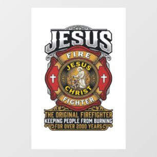 Jesus Firefighter Vintage Christian Faith Shirt
