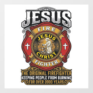 Jesus Firefighter Vintage Christian Faith Shirt