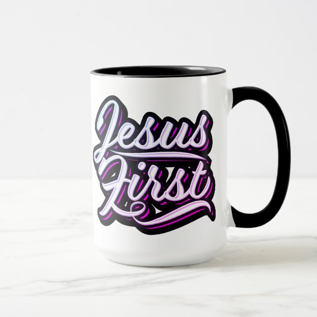 Jesus First Pinks and Purples Mug (Right)