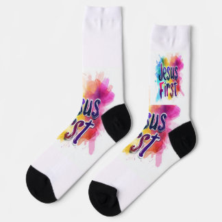 Jesus First Unisex Athletic Socks