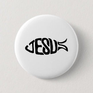 Jesus Fish 6 Cm Round Badge