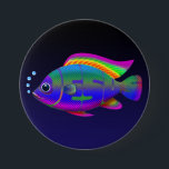 Jesus Fish 7.5 Cm Round Badge<br><div class="desc">Graphic illustration of St. Peter's fish with the name Jesus artistically incorporated in the design.</div>