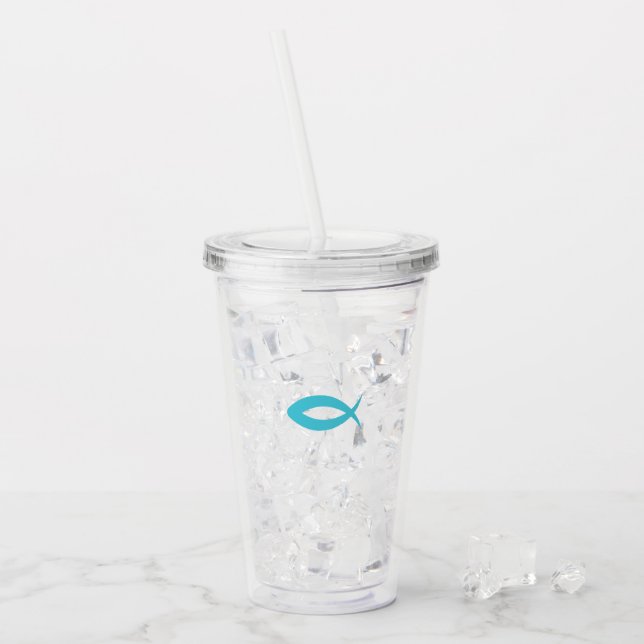 JESUS FISH ACRYLIC TUMBLER (Front Ice)