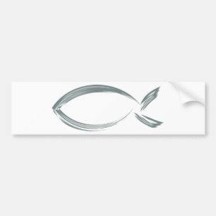 Jesus fish bumper sticker