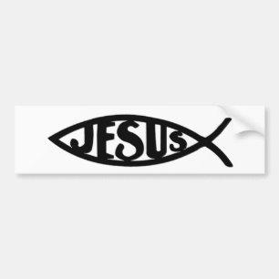 Jesus Fish (Bumper Sticker  Black)