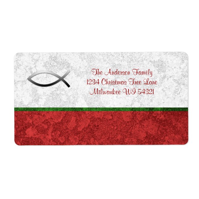 Jesus Fish Christian Christmas Custom Personalised (Front)