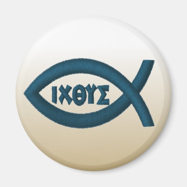 Jesus Fish Christian Symbol Magnet (Front)