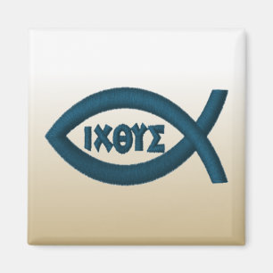 Jesus Fish Christian Symbol Magnet