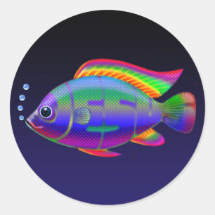 Jesus Fish Classic Round Sticker