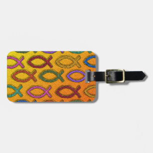 JESUS FISH DESIGN LUGGAGE TAG