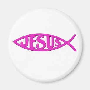 Jesus Fish (Magnet Pink) Magnet