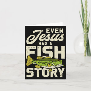 Jesus Fish Story Fisherman God Christ Fishing Chri Card