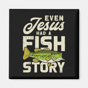 Jesus Fish Story Fisherman God Christ Fishing Chri Magnet