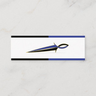 Jesus Fish Sword Mini Business Card
