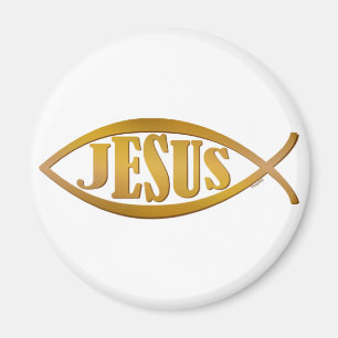 Jesus fish symbol christian gift magnet
