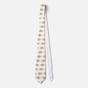 Jesus fish symbol christian gift tie