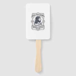 Jesus Fish Symbol Minimal Ichthys Jesus Fish Minim Hand Fan