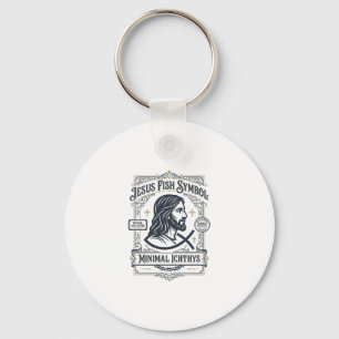 Jesus Fish Symbol Minimal Ichthys Jesus Fish Minim Key Ring