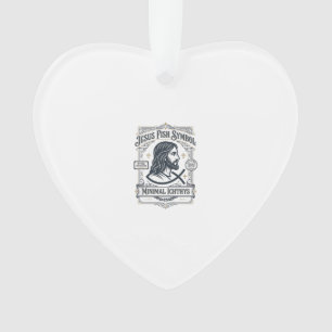 Jesus Fish Symbol Minimal Ichthys Jesus Fish Minim Ornament