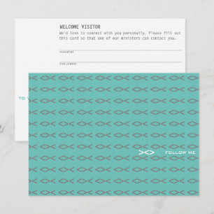 Jesus Fish Text Visitor Card