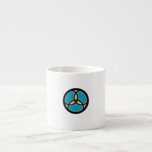 Jesus Fish Trinity Stained Glass (teal) Espresso Cup